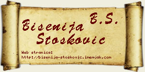 Bisenija Stošković vizit kartica